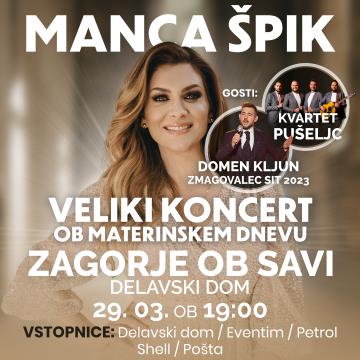 Veliki koncert ob materinskem dnevu, Manca Špik1080 x 1080 px